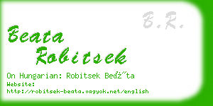 beata robitsek business card